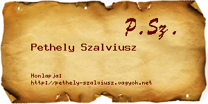 Pethely Szalviusz névjegykártya